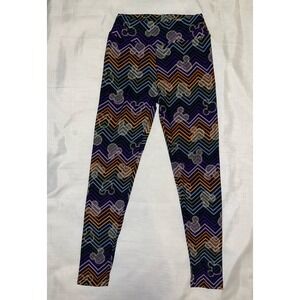 LulaRoe one size leggings Mickey Disney Parks Chevron Navy Walt Disney World